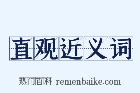 直观近义词是什么意思的图片